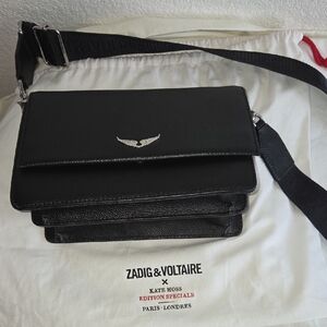 Zadig & Voltaire Black Lolita Wings Crossbody Bag